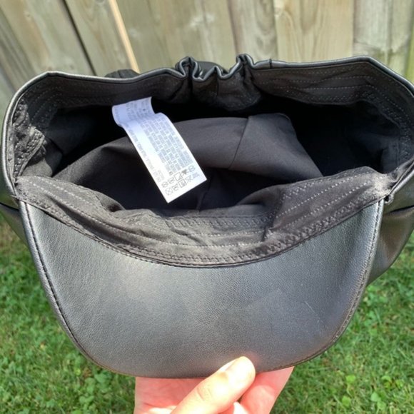 Forever 21 Black Conductor Style Faux Leather Hat - Picture 6 of 7